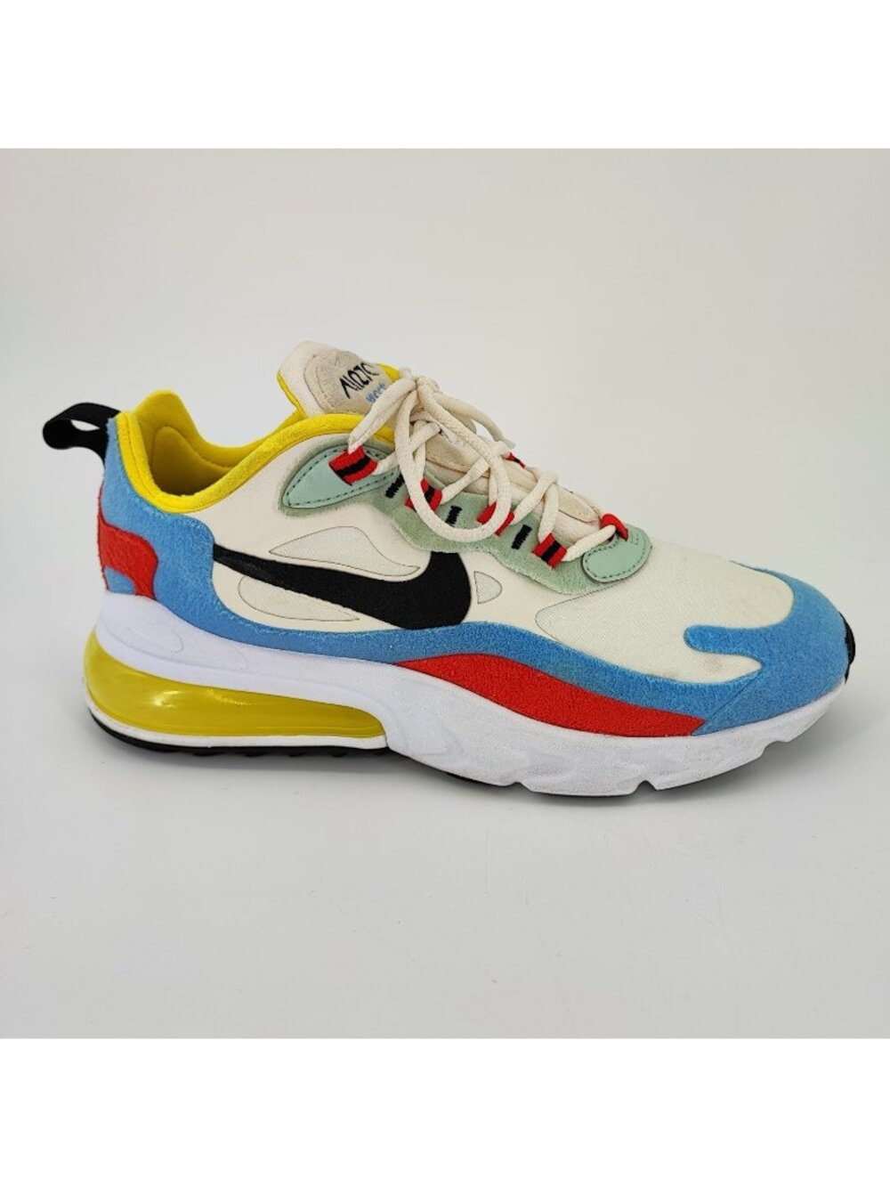 Nike Air Max 270 React Women’s 8 US Sneakers Bauhaus Mesh White AT6174-002